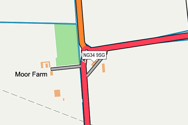 NG34 9SG map - OS OpenMap – Local (Ordnance Survey)