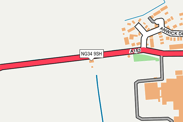 NG34 9SH map - OS OpenMap – Local (Ordnance Survey)