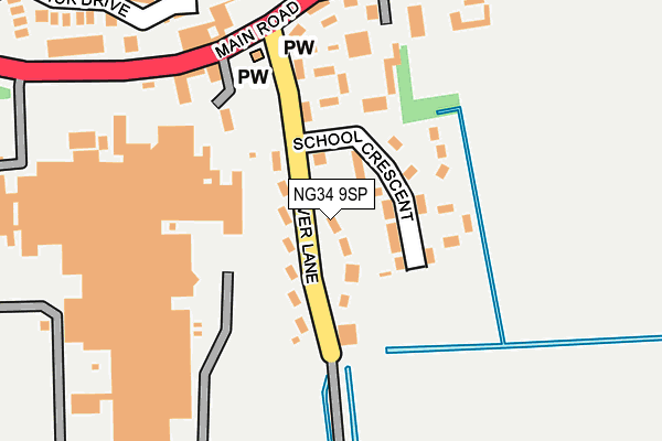 NG34 9SP map - OS OpenMap – Local (Ordnance Survey)