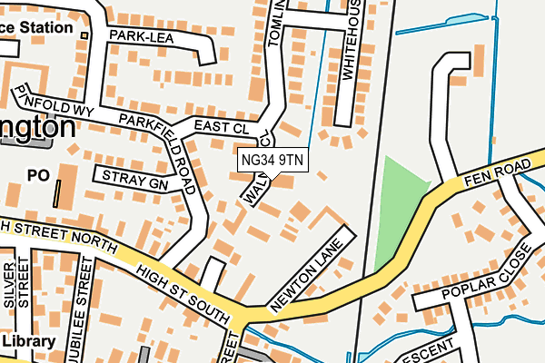 NG34 9TN map - OS OpenMap – Local (Ordnance Survey)