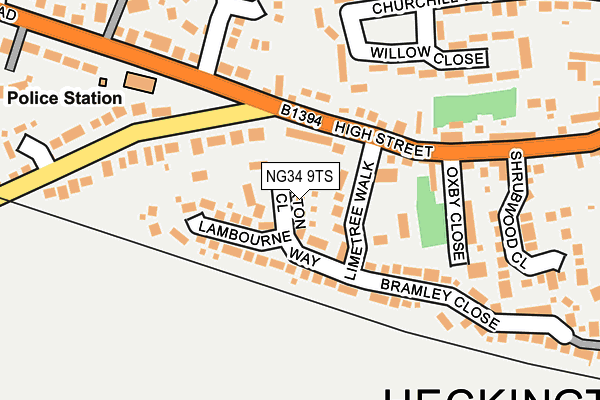 NG34 9TS map - OS OpenMap – Local (Ordnance Survey)