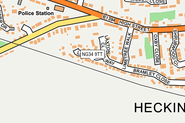 NG34 9TT map - OS OpenMap – Local (Ordnance Survey)