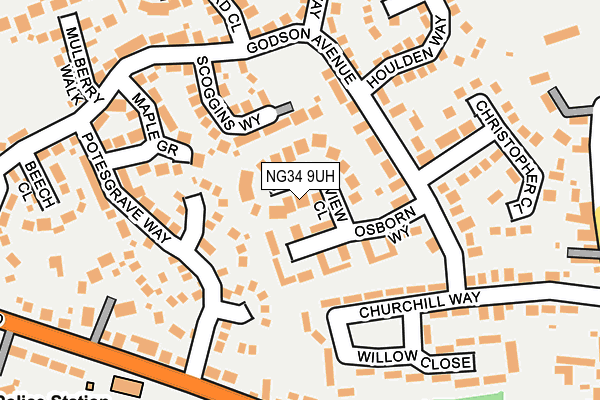 NG34 9UH map - OS OpenMap – Local (Ordnance Survey)