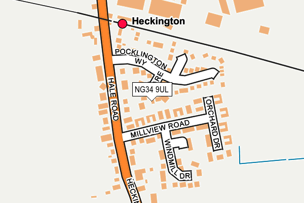 NG34 9UL map - OS OpenMap – Local (Ordnance Survey)