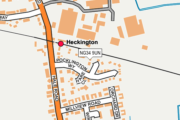 NG34 9UN map - OS OpenMap – Local (Ordnance Survey)