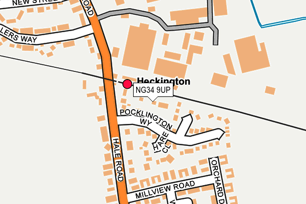 NG34 9UP map - OS OpenMap – Local (Ordnance Survey)