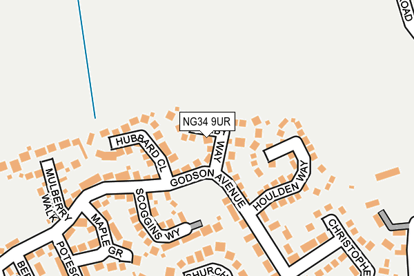 NG34 9UR map - OS OpenMap – Local (Ordnance Survey)
