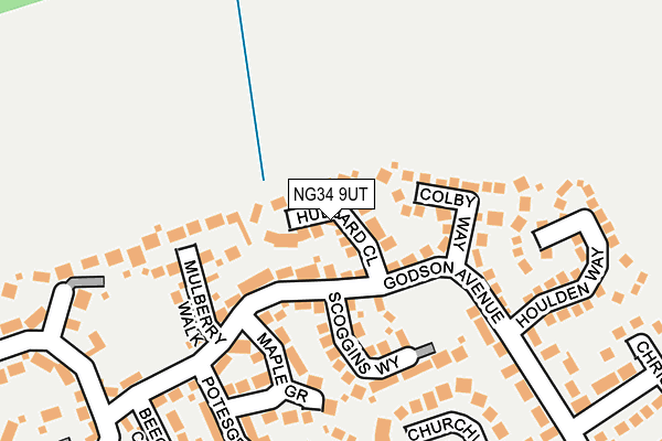 NG34 9UT map - OS OpenMap – Local (Ordnance Survey)