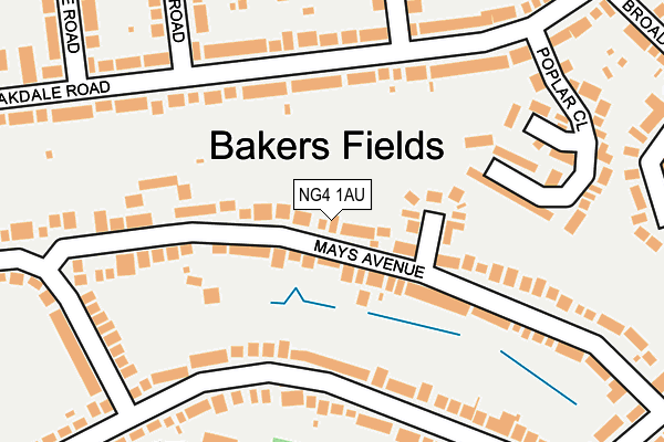 NG4 1AU map - OS OpenMap – Local (Ordnance Survey)