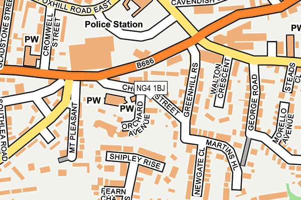 NG4 1BJ map - OS OpenMap – Local (Ordnance Survey)