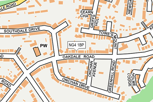 NG4 1BP map - OS OpenMap – Local (Ordnance Survey)