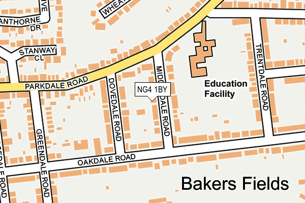 NG4 1BY map - OS OpenMap – Local (Ordnance Survey)