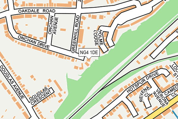 NG4 1DE map - OS OpenMap – Local (Ordnance Survey)