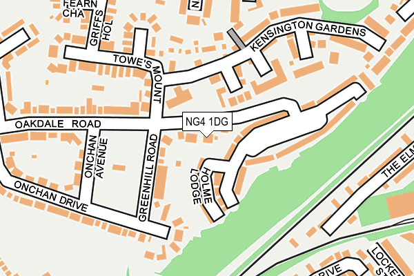 NG4 1DG map - OS OpenMap – Local (Ordnance Survey)