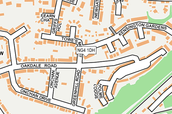 NG4 1DH map - OS OpenMap – Local (Ordnance Survey)