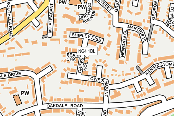 NG4 1DL map - OS OpenMap – Local (Ordnance Survey)