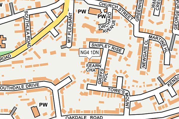 NG4 1DN map - OS OpenMap – Local (Ordnance Survey)