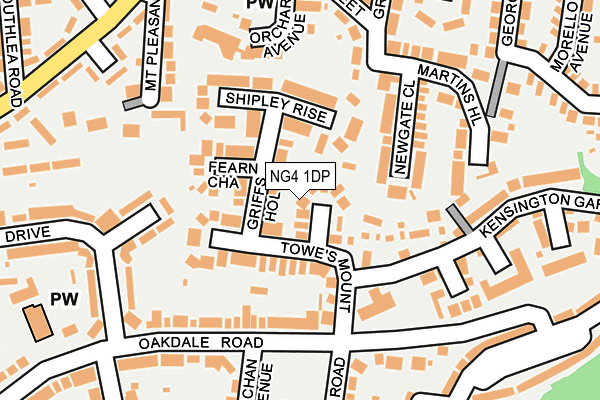 NG4 1DP map - OS OpenMap – Local (Ordnance Survey)