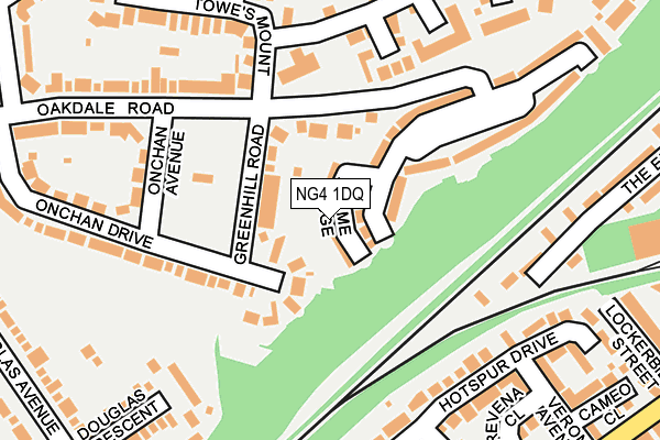 NG4 1DQ map - OS OpenMap – Local (Ordnance Survey)