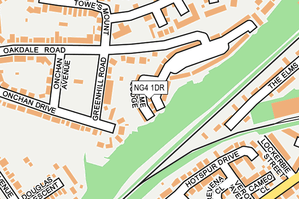 NG4 1DR map - OS OpenMap – Local (Ordnance Survey)