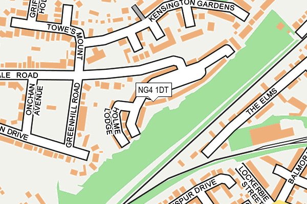 NG4 1DT map - OS OpenMap – Local (Ordnance Survey)