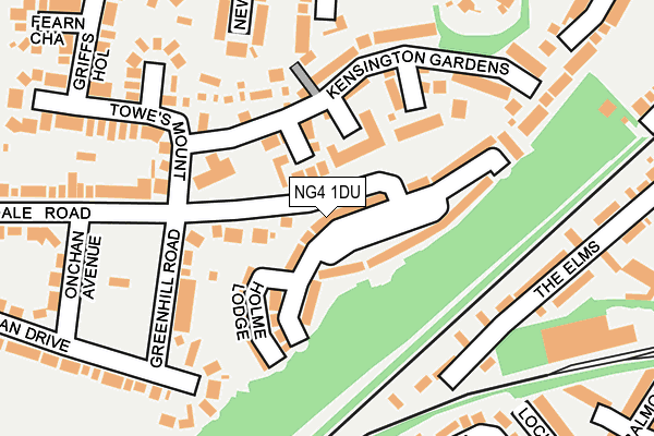 NG4 1DU map - OS OpenMap – Local (Ordnance Survey)