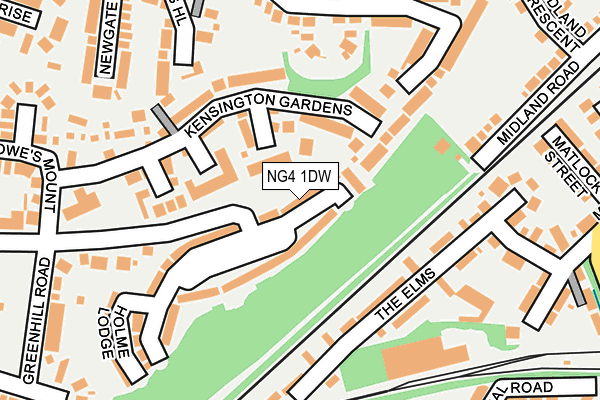 NG4 1DW map - OS OpenMap – Local (Ordnance Survey)