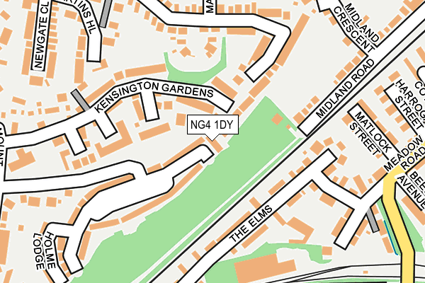 NG4 1DY map - OS OpenMap – Local (Ordnance Survey)