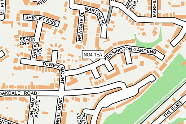 NG4 1EA map - OS OpenMap – Local (Ordnance Survey)