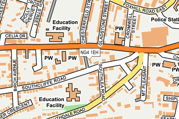 NG4 1EH map - OS OpenMap – Local (Ordnance Survey)