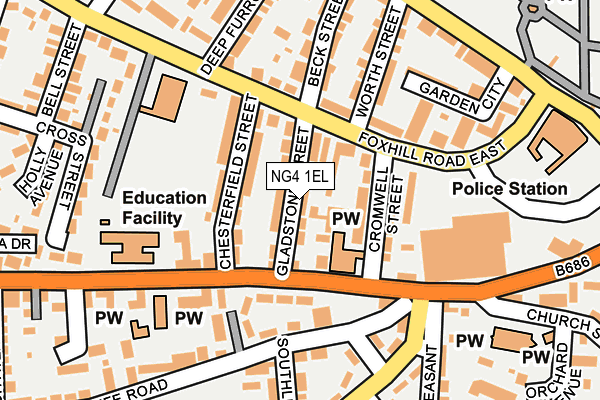 NG4 1EL map - OS OpenMap – Local (Ordnance Survey)