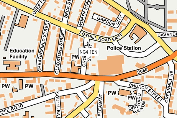 NG4 1EN map - OS OpenMap – Local (Ordnance Survey)