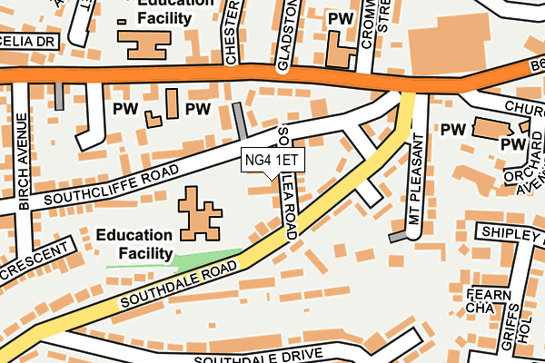 NG4 1ET map - OS OpenMap – Local (Ordnance Survey)