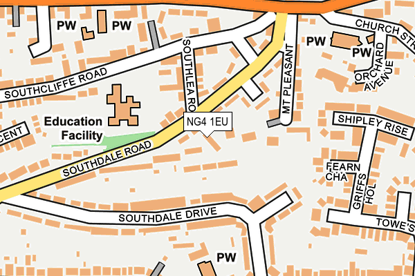 NG4 1EU map - OS OpenMap – Local (Ordnance Survey)