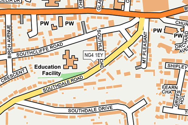 NG4 1EY map - OS OpenMap – Local (Ordnance Survey)