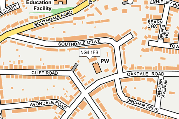 NG4 1FB map - OS OpenMap – Local (Ordnance Survey)