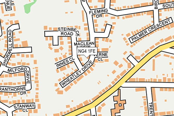 NG4 1FE map - OS OpenMap – Local (Ordnance Survey)