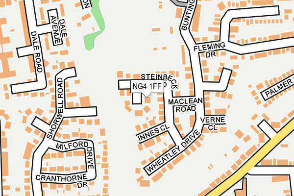 NG4 1FF map - OS OpenMap – Local (Ordnance Survey)