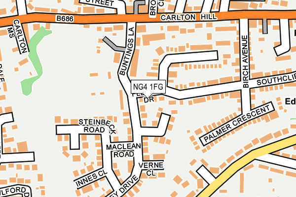 NG4 1FG map - OS OpenMap – Local (Ordnance Survey)