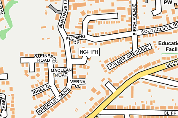NG4 1FH map - OS OpenMap – Local (Ordnance Survey)