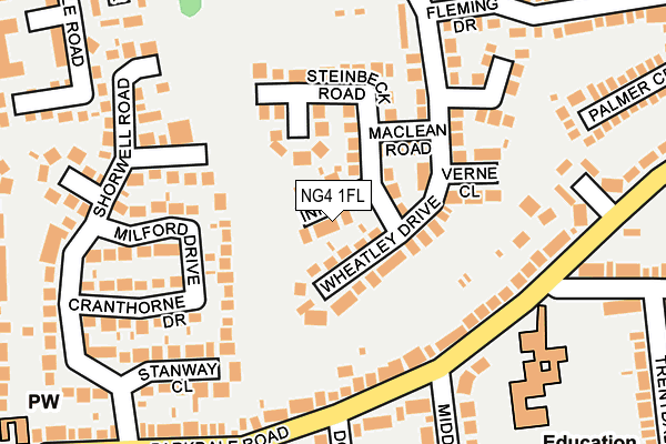 NG4 1FL map - OS OpenMap – Local (Ordnance Survey)