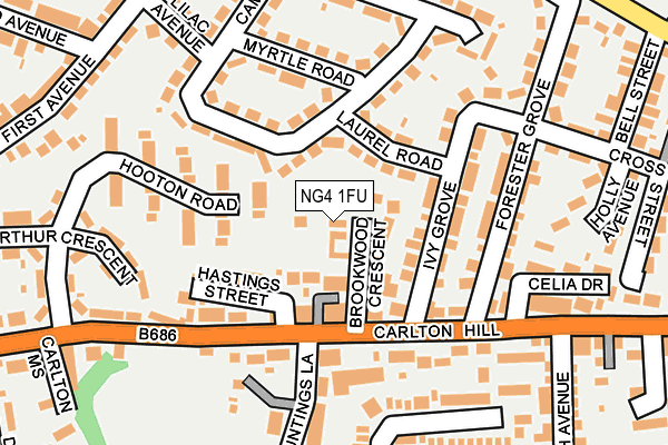 NG4 1FU map - OS OpenMap – Local (Ordnance Survey)