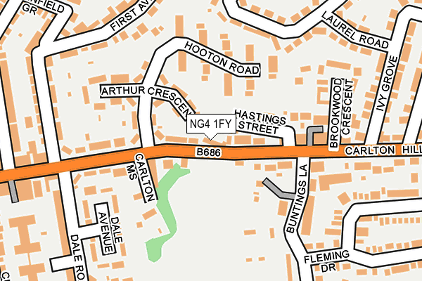 NG4 1FY map - OS OpenMap – Local (Ordnance Survey)