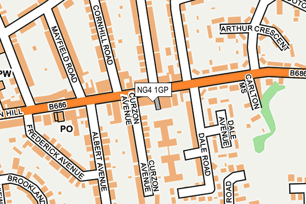 NG4 1GP map - OS OpenMap – Local (Ordnance Survey)