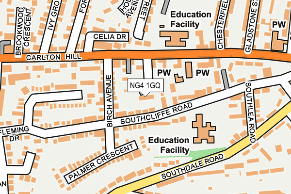 NG4 1GQ map - OS OpenMap – Local (Ordnance Survey)