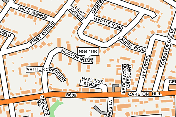 NG4 1GR map - OS OpenMap – Local (Ordnance Survey)