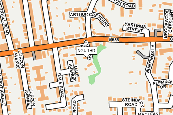NG4 1HD map - OS OpenMap – Local (Ordnance Survey)