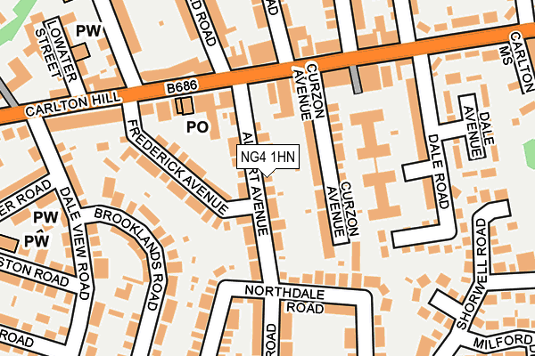 NG4 1HN map - OS OpenMap – Local (Ordnance Survey)