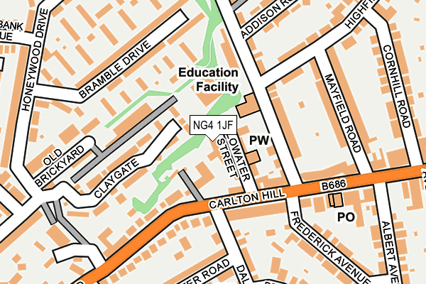 NG4 1JF map - OS OpenMap – Local (Ordnance Survey)