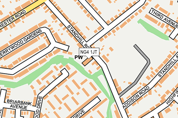 NG4 1JT map - OS OpenMap – Local (Ordnance Survey)